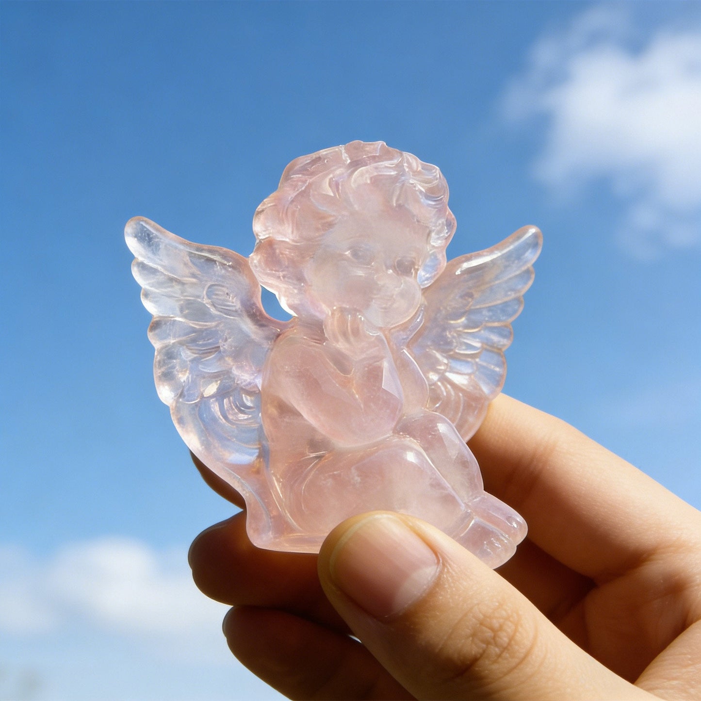 đ2026 Valentine's Talisman: Rose Quartz Cupid â A Symbol of Loving Guardian & Heartfelt ConnectionđPerfect for Lovers, Family & Kids!