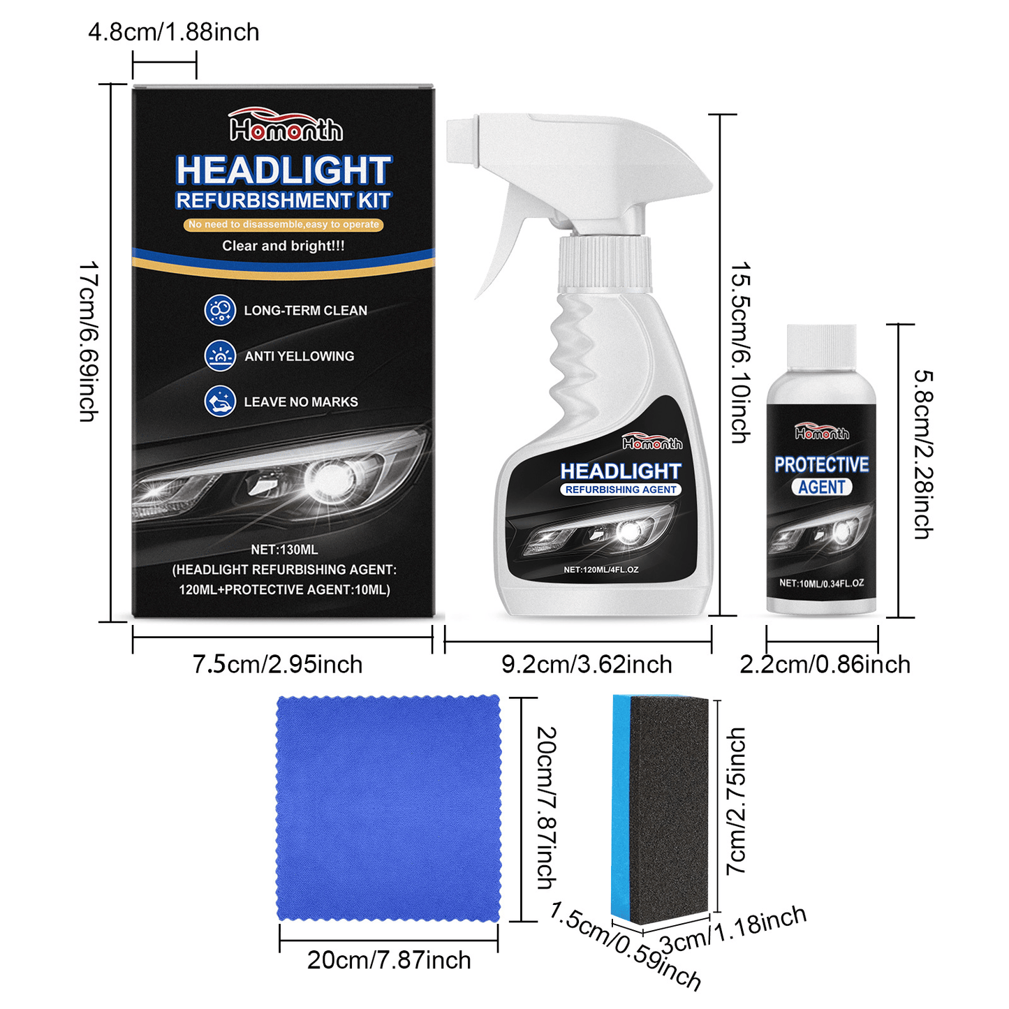 ๐ Automotive Headlamp Restoration Fluid, blurring enhanced crystalline coating refurbisher