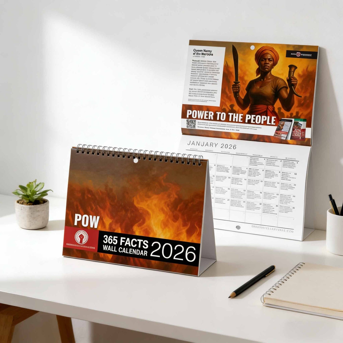 📅2026 Calendar Black History 365 Facts Power to the People✊🏾