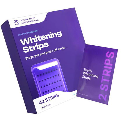 Purple Teeth Whitening Strips - 7/21 Whitening Sessions - Safe - Non Sensitive Teeth Whitening - Peroxide-Free