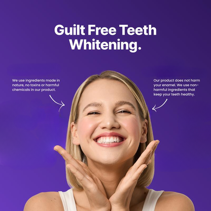 Purple Teeth Whitening Strips - 7/21 Whitening Sessions - Safe - Non Sensitive Teeth Whitening - Peroxide-Free