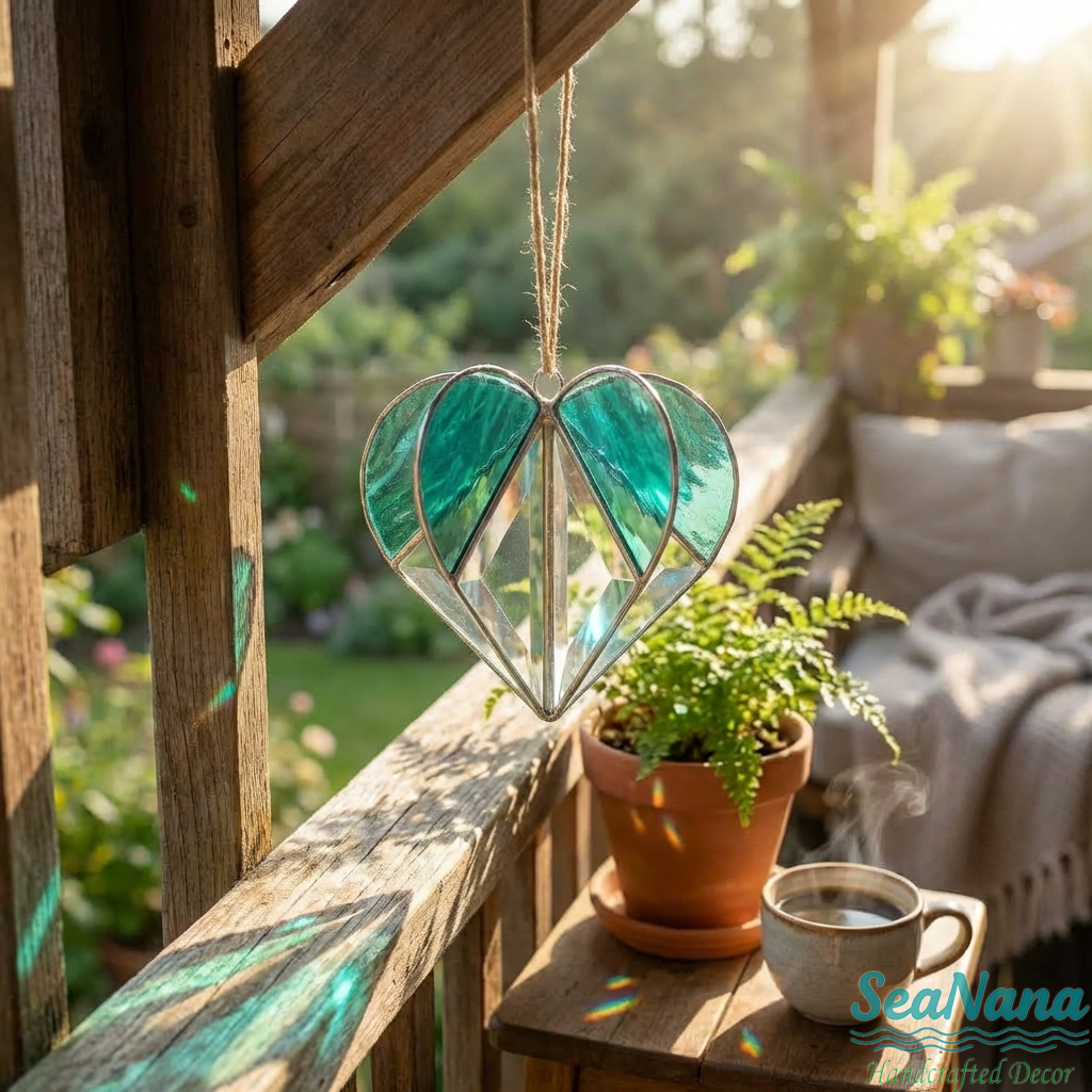☀️Colorful Heart-Shaped Glass Suncatcher