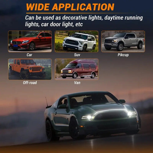 🚗LED light strips for car hood gaps