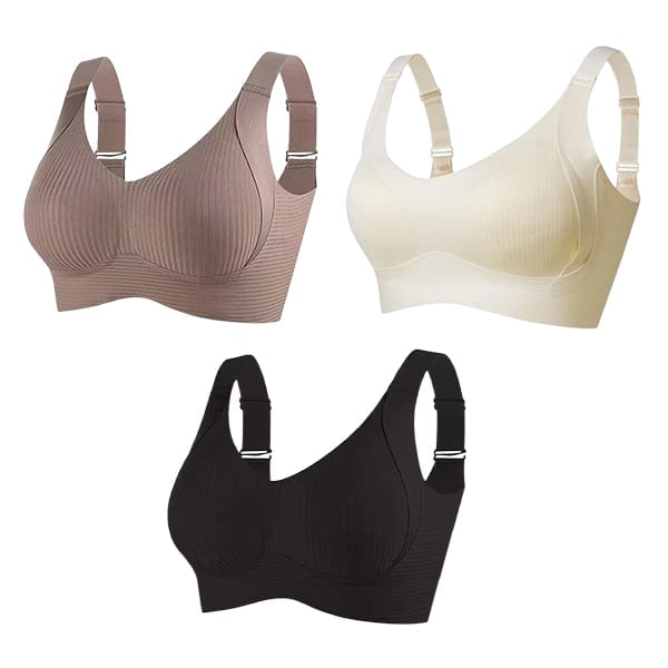 🎁 Dernier jour : Achetez 1, recevez 3 packs 🔥 Soutien-gorge push-up sans armatures ultra gainant, confort toute la journée, fini le relâchement (lot économique de 3)