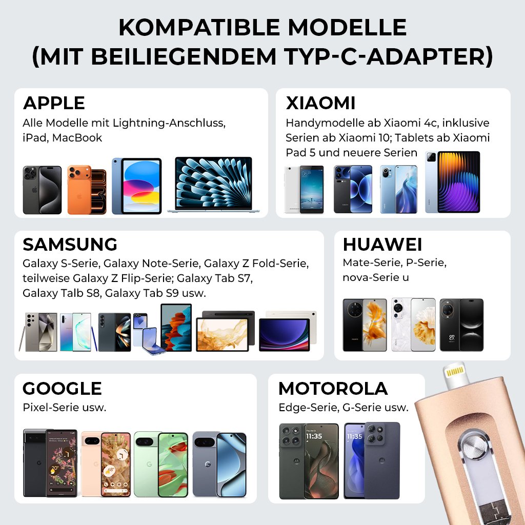 🎁LETZTER TAG VERKAUF 49% RABATT⚡3-in-1-Flash-Laufwerk, tragbarer Highspeed-USB-3.0-Speicher