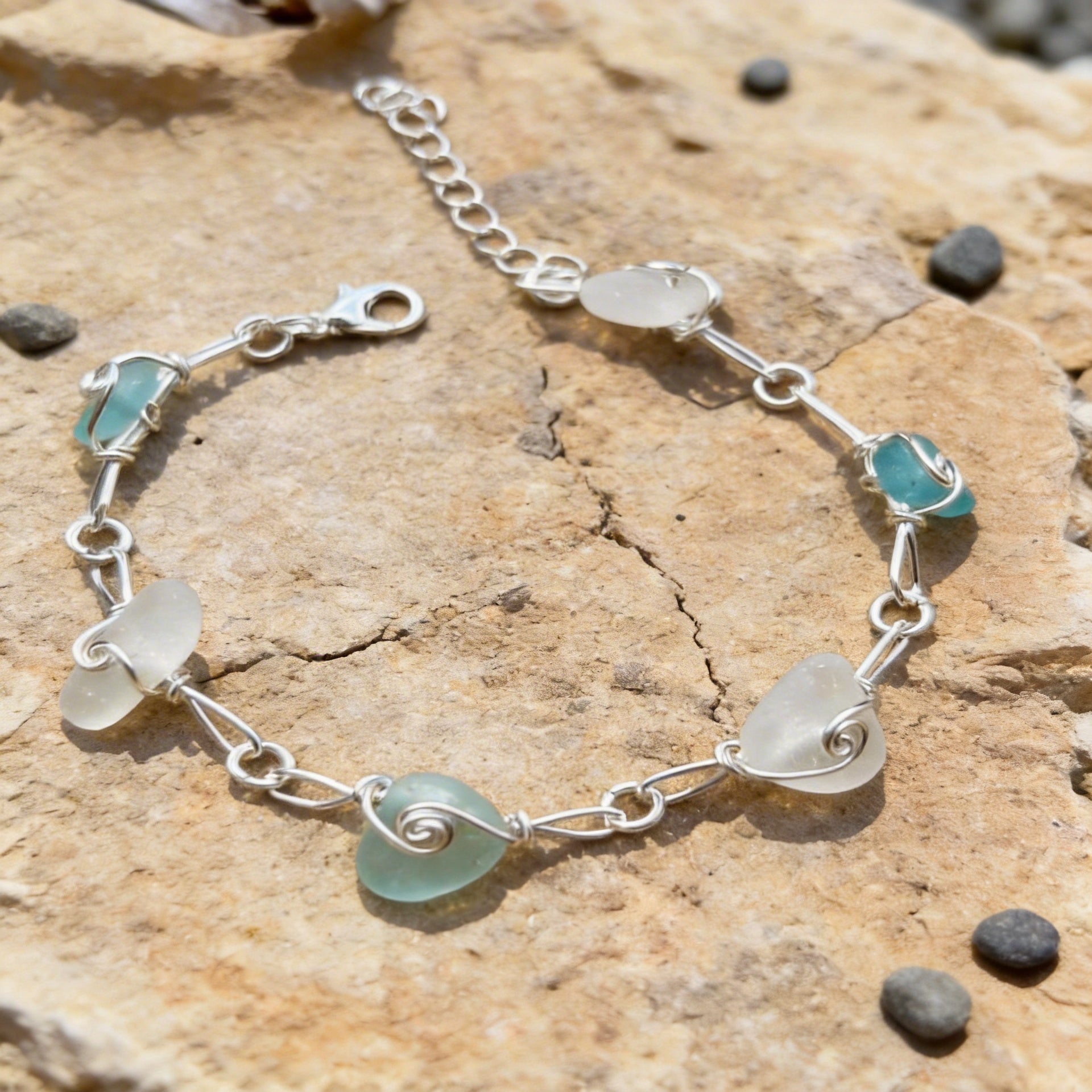 Aqua & White