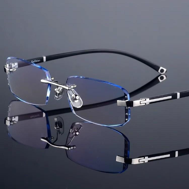 Frameless Progressive Reading Glasses – Multi-Focus Vision with Blue Light Protection for Men & Women