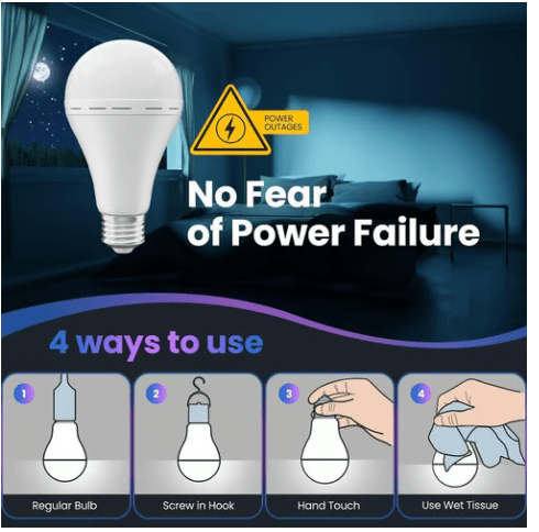 Rechargeable Emergency Light Bulbs