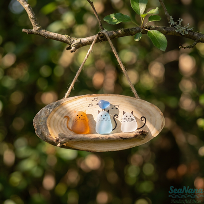😻💕 Super Cute Sea Glass Cat Wall Hanging ✨🐾
