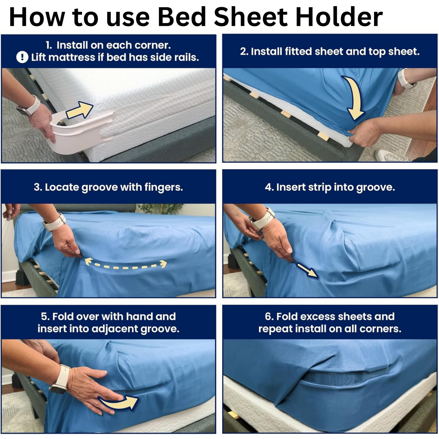 Bed Sheet Holder | Bed Sheet Lock (4pcs set)
