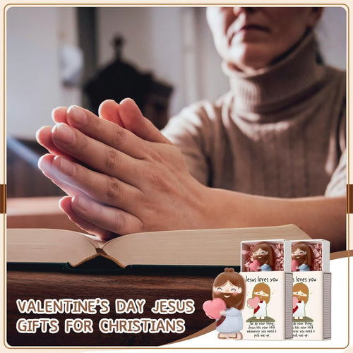 🙏💝12 PCS Mini Jesus Loves You Figurines Gifts✨