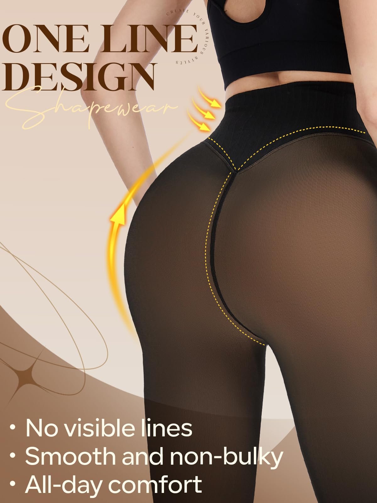 ⚡50K+ SOLD!❄️Women Winter One-Seam Shaping Fleece Leggings✨✨Stay Warm.Look Snatched. 💕