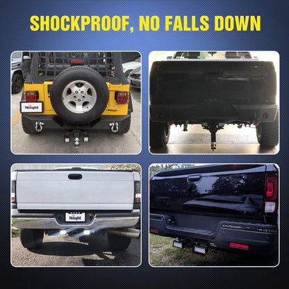 2pcs 4 Inch 60W LED Pods with 2/2.5 Inch Tow Hitch Mounting Brackets