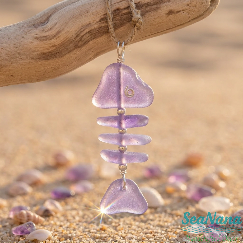 🐟Ocean's Gift Sea Glass Fish Ornament
