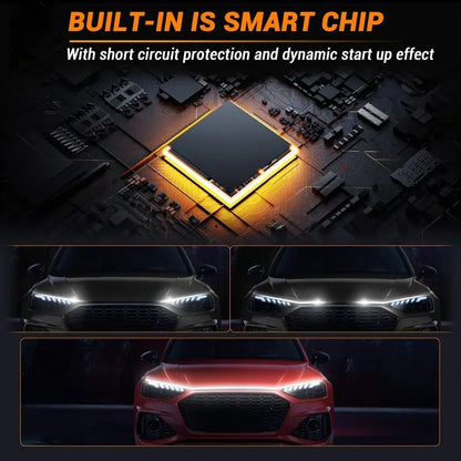 🚗LED light strips for car hood gaps