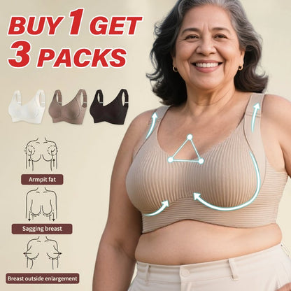 🎁Last Day 49% OFF🔥Super Firming Wire-Free Full Cup Bra All-Day Comfort No More Sagging (3-Pack Value Set)