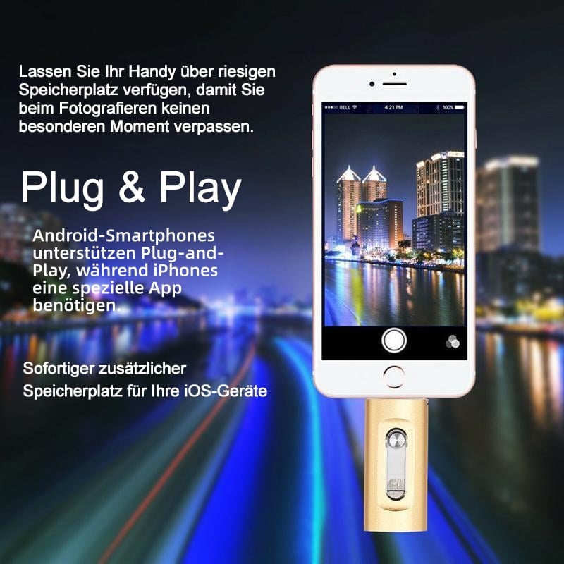 🎁LETZTER TAG VERKAUF 49% RABATT⚡3-in-1-Flash-Laufwerk, tragbarer Highspeed-USB-3.0-Speicher