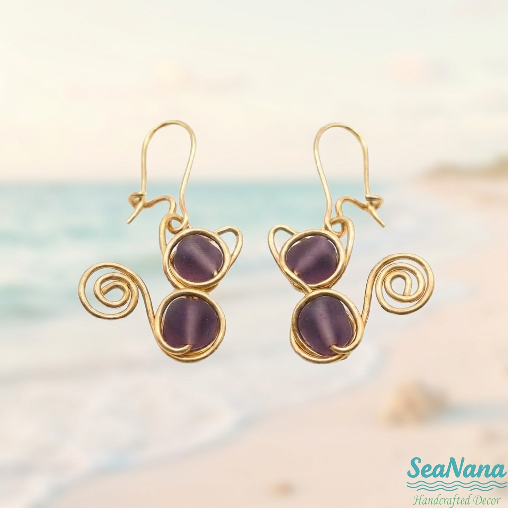 Earrings-Purple