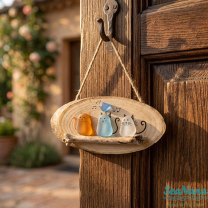 😻💕 Super Cute Sea Glass Cat Wall Hanging ✨🐾
