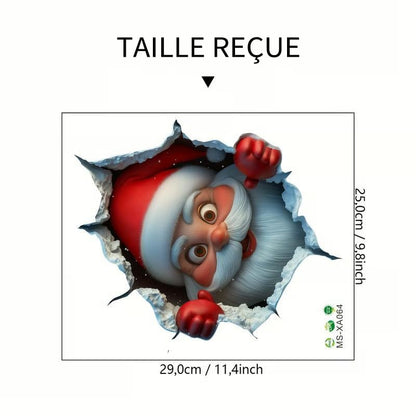 🔥Vente de Noël – 49 % de réduction🎄Autocollant Père Noël casse-mur
