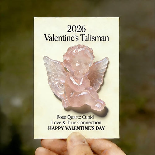 💘2026 Valentine's Talisman: Rose Quartz Cupid — A Symbol of Loving Guardian & Heartfelt Connection🎁Perfect for Lovers, Family & Kids!