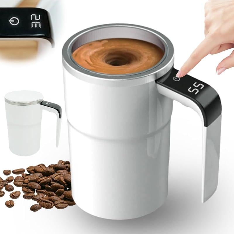 🏆Last Day Sale⚡ - Electric coffee mug with a built-in LCD thermometer, perfect for brewing coffee, milk, cocoa, etc.