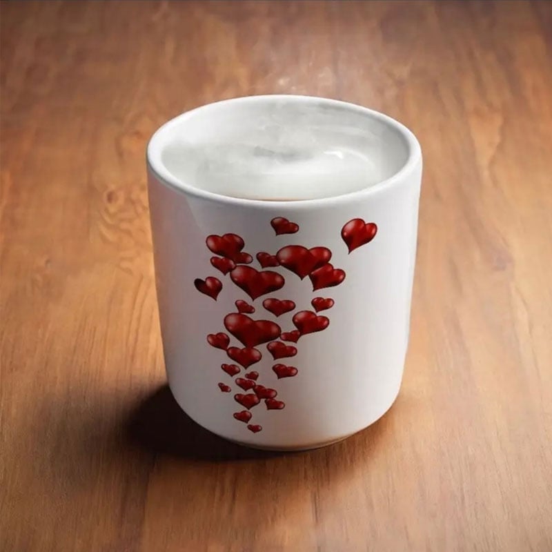 Heat-Activated Magic: The 2-in-1 Color Changing Mug with an Ergonomic Heart-Grip