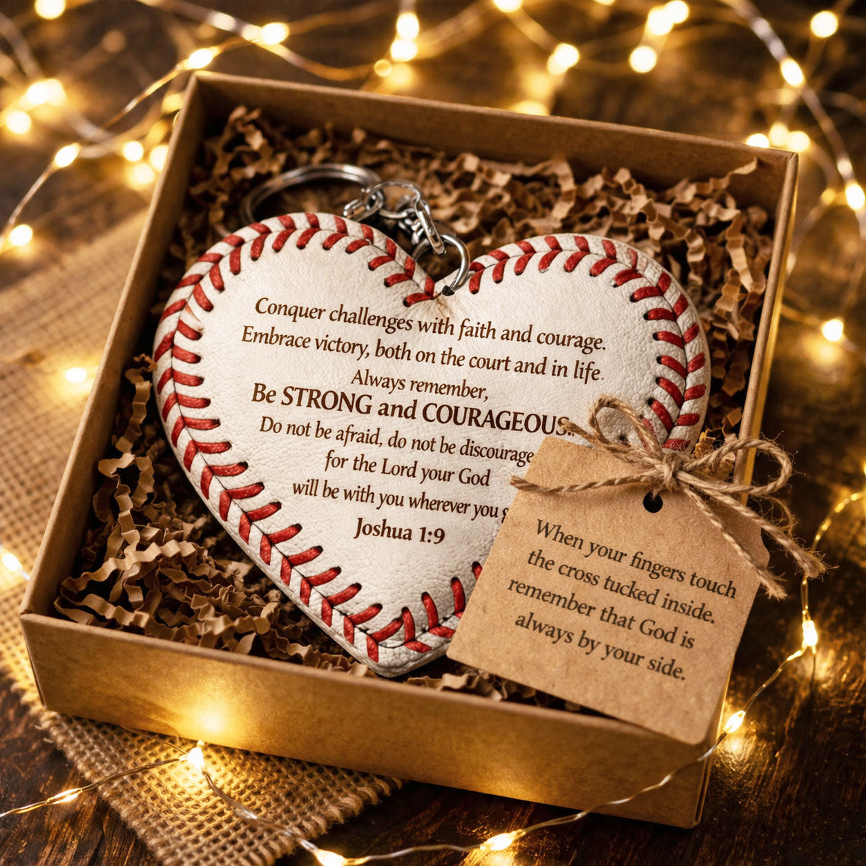 ⚾️The Perfect Game Day Accessory - Hand-stitched feel Heart Baseball Keychain