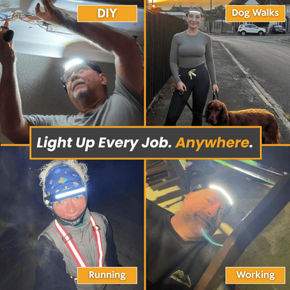 LED Headlamp Rechargeable- 230° COB Super Bright Head Lights