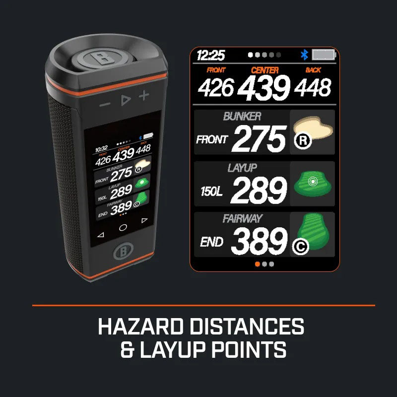 ⛳3.5" Color HD Touchscreen & 360° Premium Audio for Clear Visuals and Audible Distances