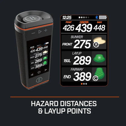 ⛳3.5" Color HD Touchscreen & 360° Premium Audio for Clear Visuals and Audible Distances