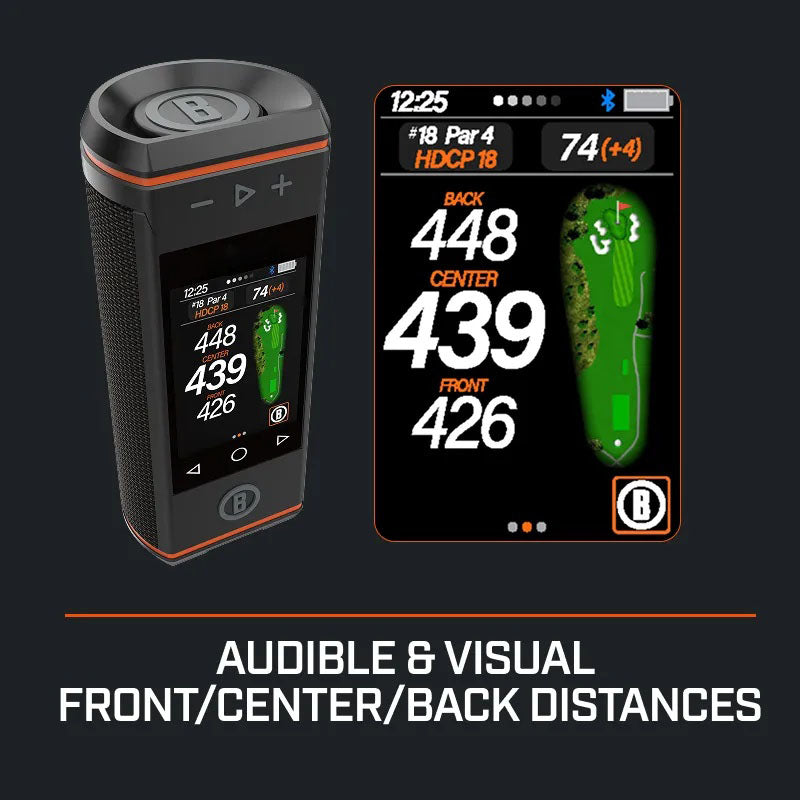 ⛳3.5" Color HD Touchscreen & 360° Premium Audio for Clear Visuals and Audible Distances