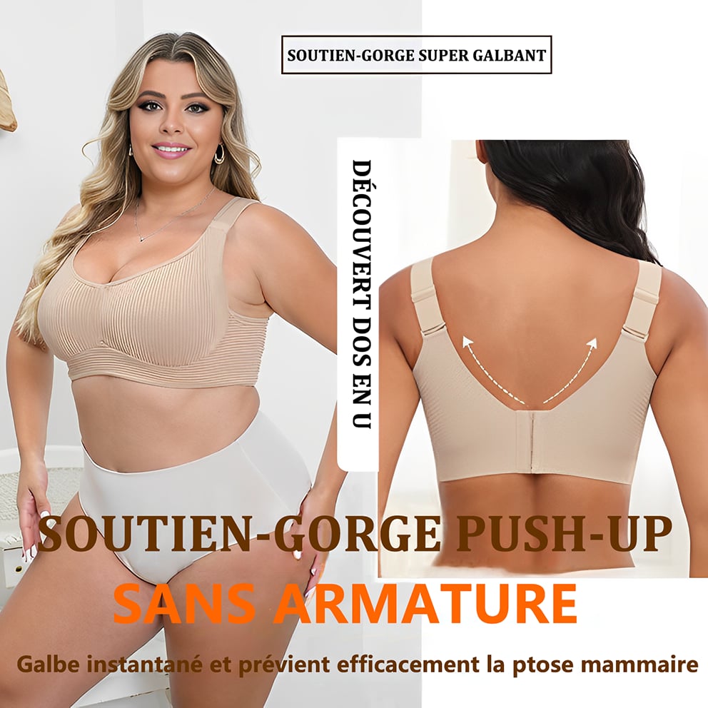 🎁 Dernier jour : Achetez 1, recevez 3 packs 🔥 Soutien-gorge push-up sans armatures ultra gainant, confort toute la journée, fini le relâchement (lot économique de 3)