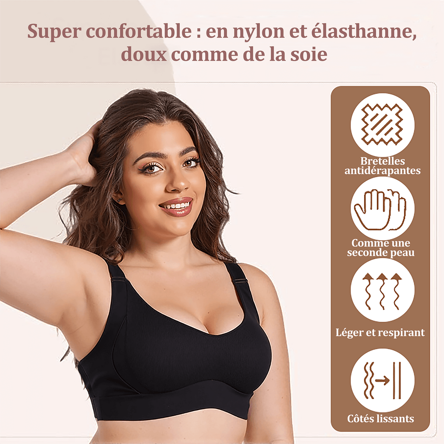 🎁 Dernier jour : Achetez 1, recevez 3 packs 🔥 Soutien-gorge push-up sans armatures ultra gainant, confort toute la journée, fini le relâchement (lot économique de 3)