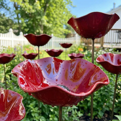 2026 –🐦Handcrafted metal flower garden stake