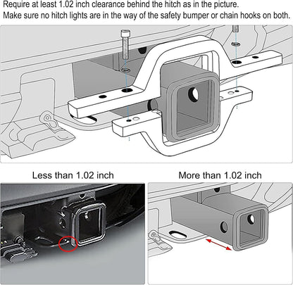 2pcs 4 Inch 60W LED Pods with 2/2.5 Inch Tow Hitch Mounting Brackets
