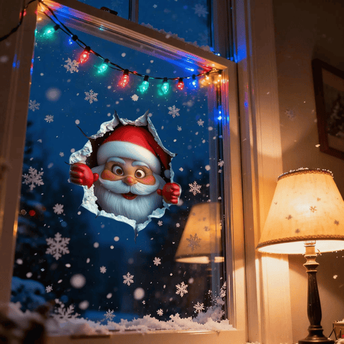 🔥Vente de Noël – 49 % de réduction🎄Autocollant Père Noël casse-mur