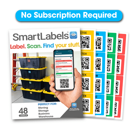 Original Color-Coded Scannable QR Labels (48 Pack)