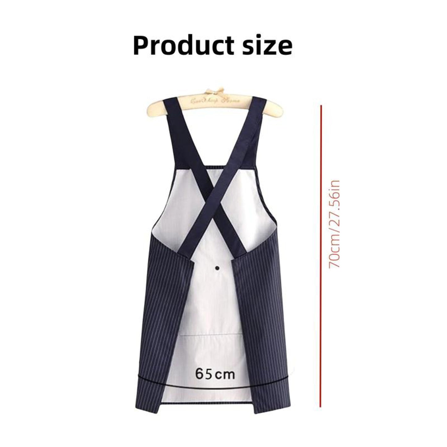 Cross-Back Striped Apron with Built-In Towel Pocket 🧺✨