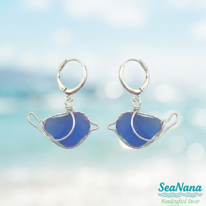 💐🐦Chirp of Spring: Handmade Sea Glass Bird Earrings – Wear the Joy of Nature