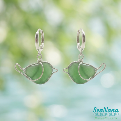 💐🐦Chirp of Spring: Handmade Sea Glass Bird Earrings – Wear the Joy of Nature