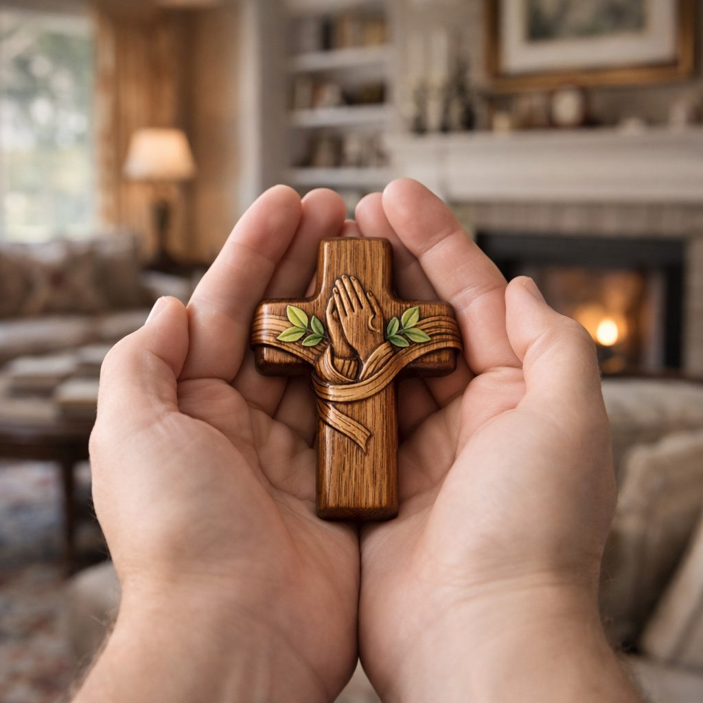 🔥Last Day SALE 50% OFF-✝️Handmade miniature wooden prayer cross