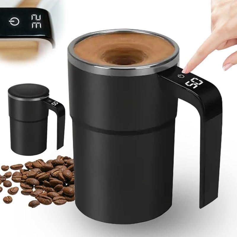 🏆Last Day Sale⚡ - Electric coffee mug with a built-in LCD thermometer, perfect for brewing coffee, milk, cocoa, etc.